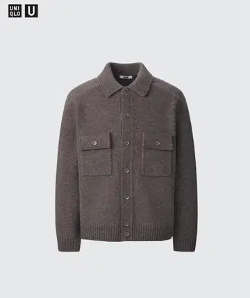 UNIQLOU 라무 니트 자켓 브라운 L