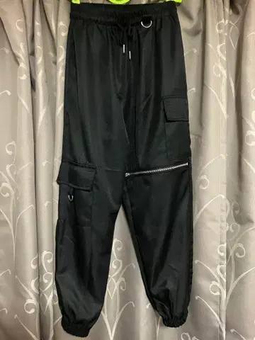 체인 지퍼 카고 조거 팬츠 / 체인 결품