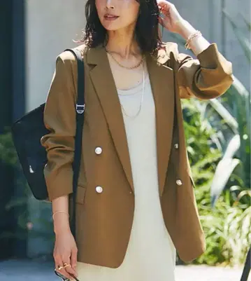[ 리브 드와 ] 스트레치 트윌 테일러드 자켓 브라운