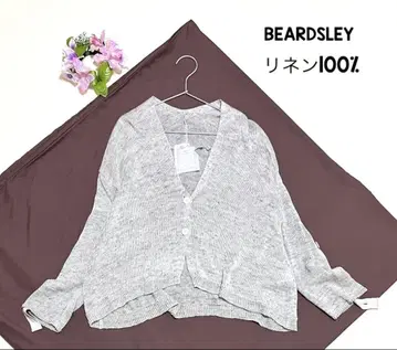 비어즐리 린넨 가디건 현행 BEARDSLEY 겉옷 린넨 새상품급 니트