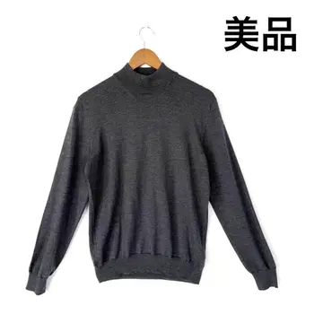 [수회 착용] 그랑사쏘 울 모크넥 그레이 48