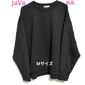 jaVa 블랙 크루넥 맨투맨