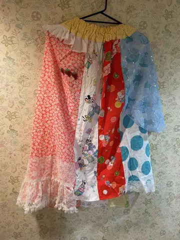 리메이크 플레어 스커트 미키 도날드