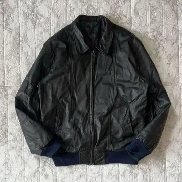 90s vintage 가죽 자켓 봄버 자켓 블랙 쇼트 기장