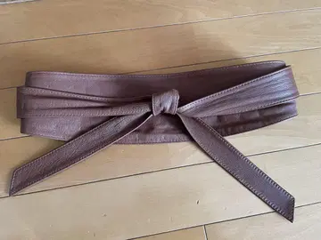 가죽 새시 벨트 브라운