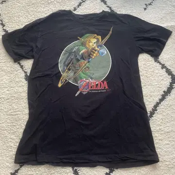 젤다의 전설 시간의 오카리나 T셔츠 블랙 Ocarina of Time