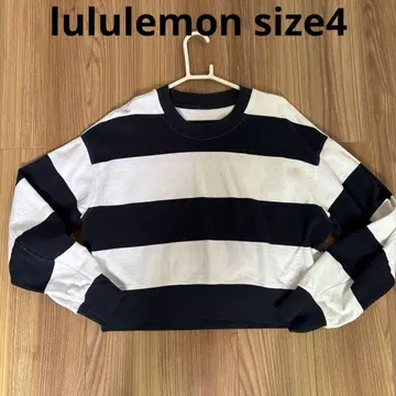 lululemon 스트라이프 크롭 긴팔 상의