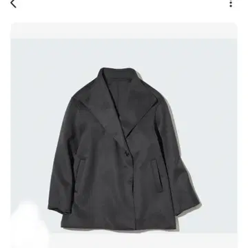 UNIQLO 더블 페이스 숏코트 다크 그레이