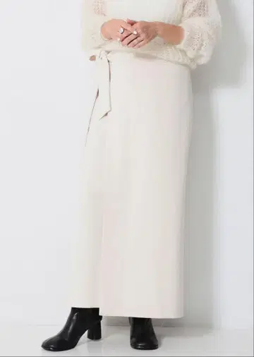 LEE x Demi-Luxe BEAMS / 랩 롱 스커트 .S. 화이트