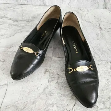 Lancel 로우힐 펌프스 스틸레토 블랙 23.5cm