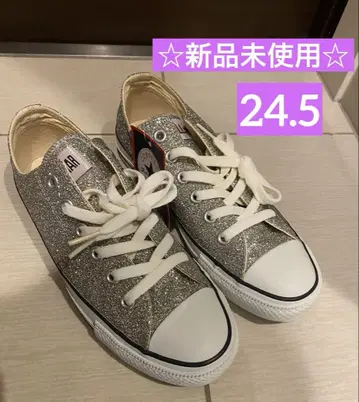 미사용 CONVERSE 실버 라메 글리터 로우컷 단종