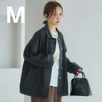 시마무라 다나카 리나 데님 자켓 M 사이즈 블랙
