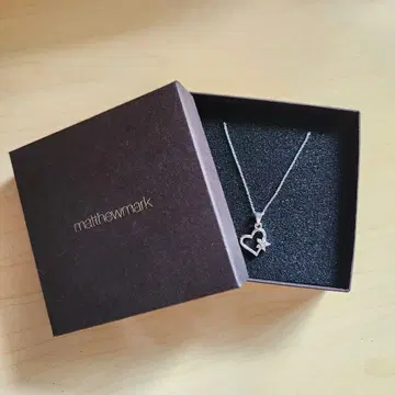 matthewmark 하트형 실버 목걸이