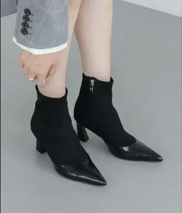 EVOL 포인티드 6.5cm 스트레치 부츠