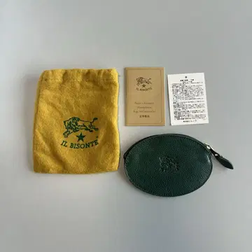 IL BISONTE 그린 가죽 코인 케이스