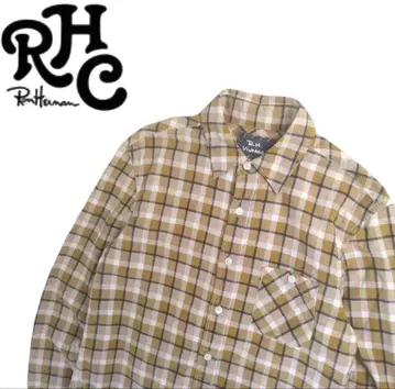 새상품급 좋은 배색 Ron Herman VINTAGE 플란넬 셔츠 일본제