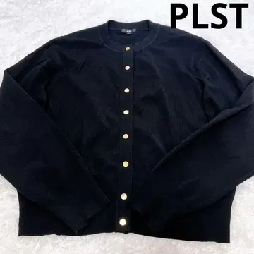 PLST 플라스테 UV 컷 레이온 블렌드 메탈 버튼 가디건