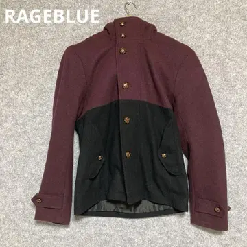 RAGEBLUE 와인 레드와 블랙의 더블 브레스트 자켓