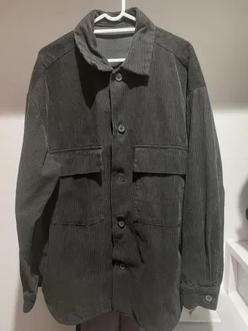 코듀로이 오버 사이즈 자켓 다크 그레이 XL GU