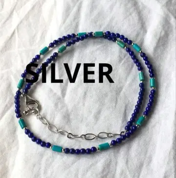 빈티지 라피스 실버 목걸이 SILVER 터콰이즈