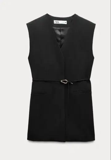 [미사용 새상품 택 포함] ZARA 블랙 베스트