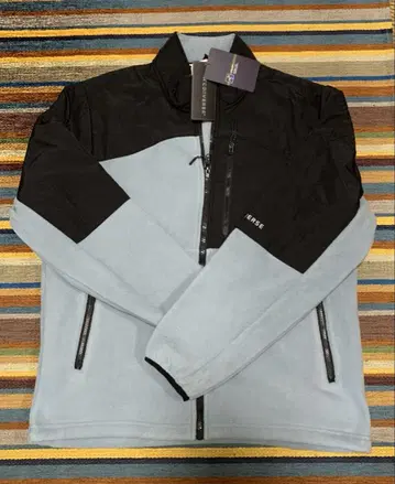 CONVERSE 플리스 자켓 블랙/스카이블루 새상품