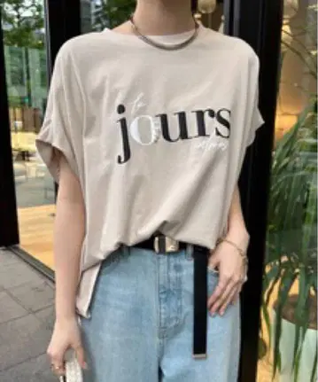 새상품 Doudou 야마다야 Vin 슬리브리스 T셔츠 로고 프린트