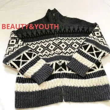 BEAUTY&YOUTH 알파카 블렌드 카우친 가디건