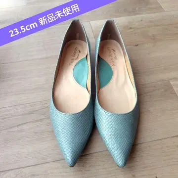 23.5 미사용 새상품 일본제 민트 그린 스틸레토 펌프스