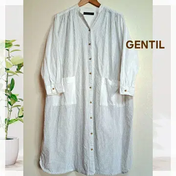[ GENTIL ] 겉옷으로도 입을 수 있는 스트라이프 셔츠 원피스