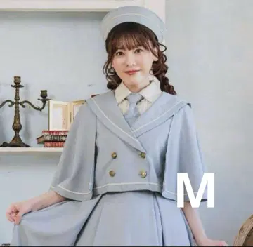 마린 아카데미아 M 사이즈 세일러 케이프 코트 스카이블루 쿠루미 시마무라