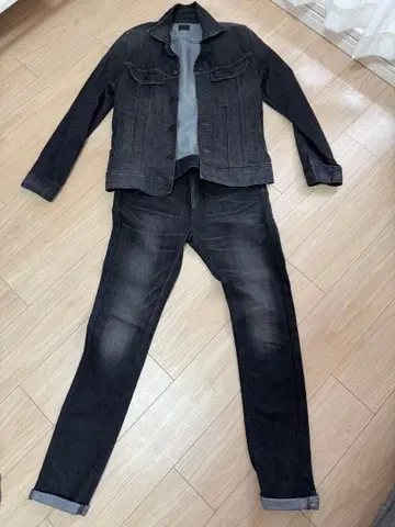 [ 셋업 ] Lee 그레이 데님 자켓 & 청바지