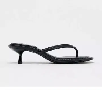 ZARA 키튼힐 샌들 35 블랙
