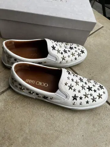 JIMMY CHOO 별 모양 스터드 슬립온