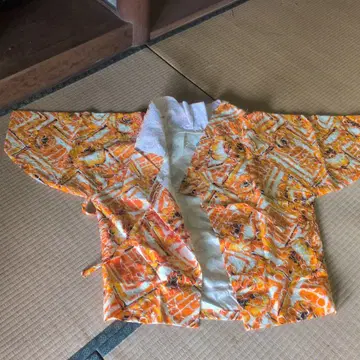 오렌지 꽃무늬 도테라