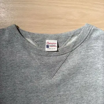 Champion 그레이 크루넥 맨투맨 L