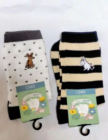 무민 스튜디오 클립 양말 2개