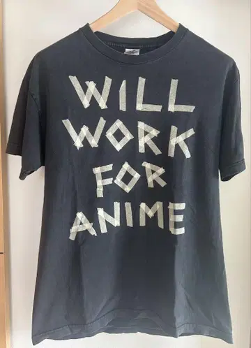 90s 오타쿠 셔츠 will work for 애니메이션