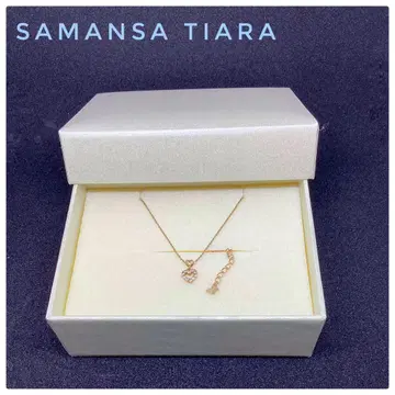 SAMANSA TIARA 하트형 목걸이 핑크 골드 다이아몬드
