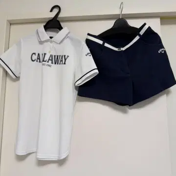 CALAWAY 피케 셔츠와 숏팬츠 세트 사이즈 M