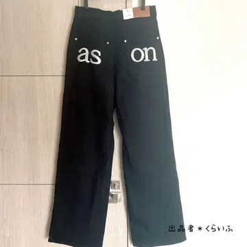 as'on 블랙 데님 팬츠 S 사이즈