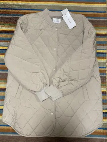 GLACIER 베이지 퀼팅 자켓
