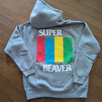 SUPER BEAVER 그레이 후드티 L 사이즈