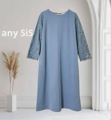 any SiS 애니시스 레이스 소매 원피스 블루 포멀 결혼식