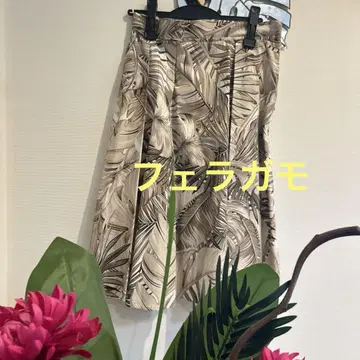 Salvatore Ferragamo 페라가모 몬스테라 하와이 스커트