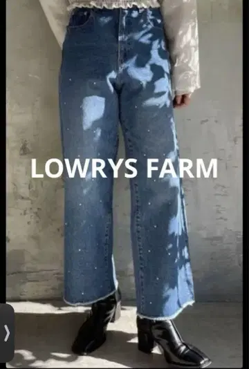 LOWRYSFARM 비쥬 데님 팬츠 블루 L