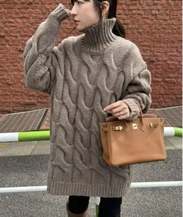 CLANE BIG CABLE OVER KNIT TOPS