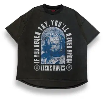 T.C.R JESUS RAVES VINTAGE WASHED S/S TEE