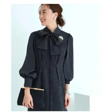 시착만 한 상품 RUIRUE BOUTIQUE 믹스 트위드 롱 원피스