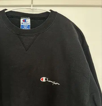 Champion 블랙 맨투맨 L